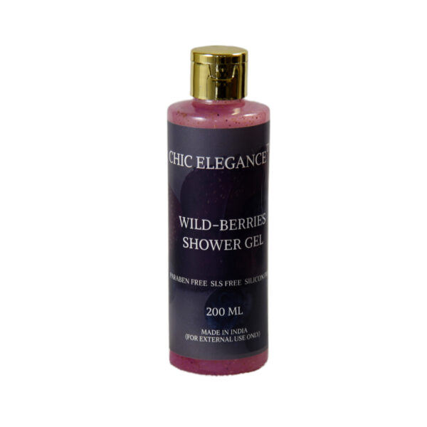 CHIC ELEGANCE Wild - Berries Shower Gel 200 ML | For All Skin Type | SLS Free | Paraben Free | Silicon Free