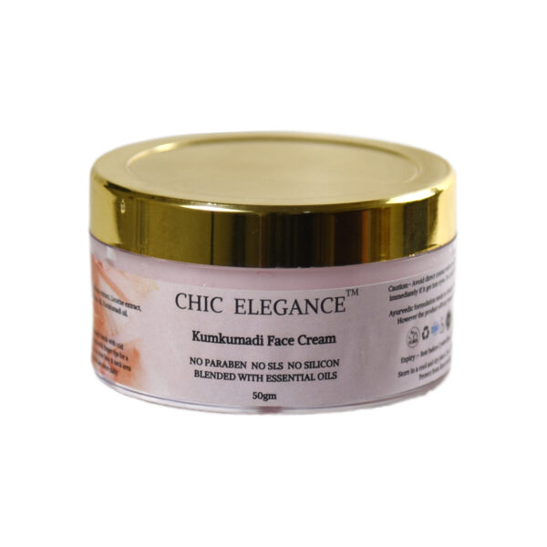 CHIC ELEGANCE Kumkumadi Face Cream | Radiant Skin, Reduces Pigmentation & Blemishes | For Clear, Glowing Skin | (50gm)